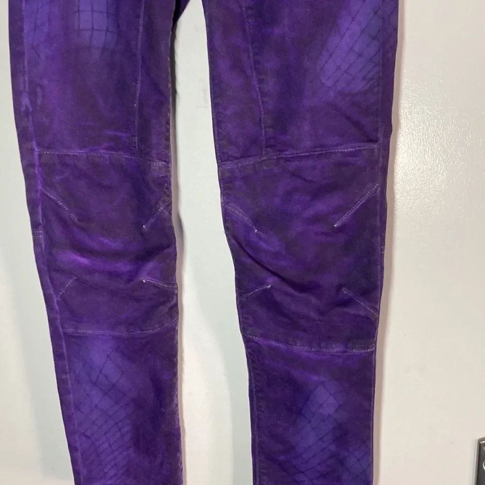 ! ITEM Purple Low Rise Skinny Jeans Fitted Racer Womens Size 26